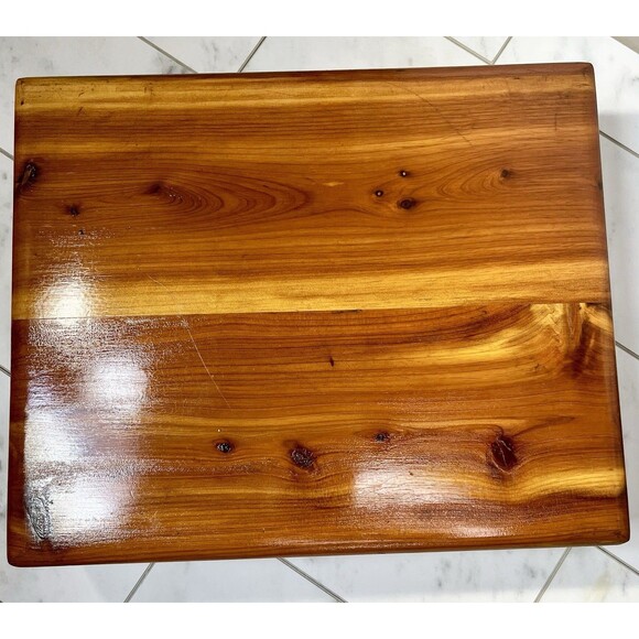 Vintage Cedar Wood Dovetail Trinket Box Boho Primitive Country Farmhouse - Picture 2 of 13